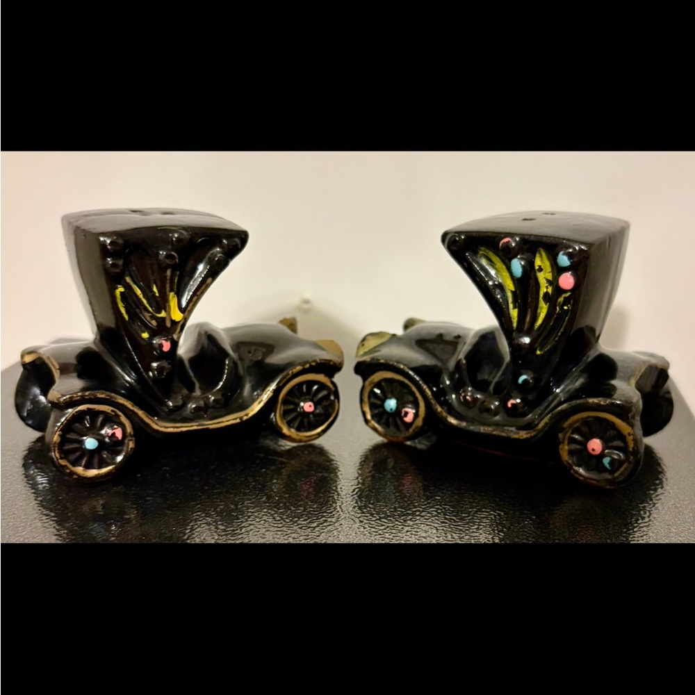 Vintage Automobile Salt and Pepper Shakers - Japan 1950s